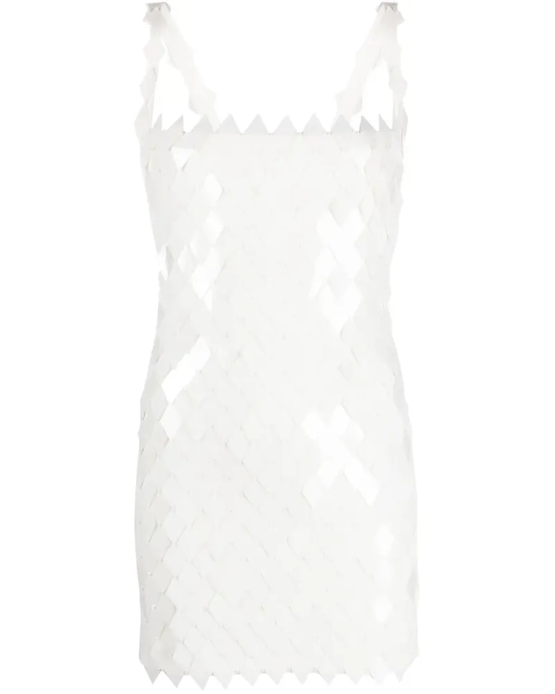 ATTICO Rue Minikleid mit Pailletten - Weiß Weiß