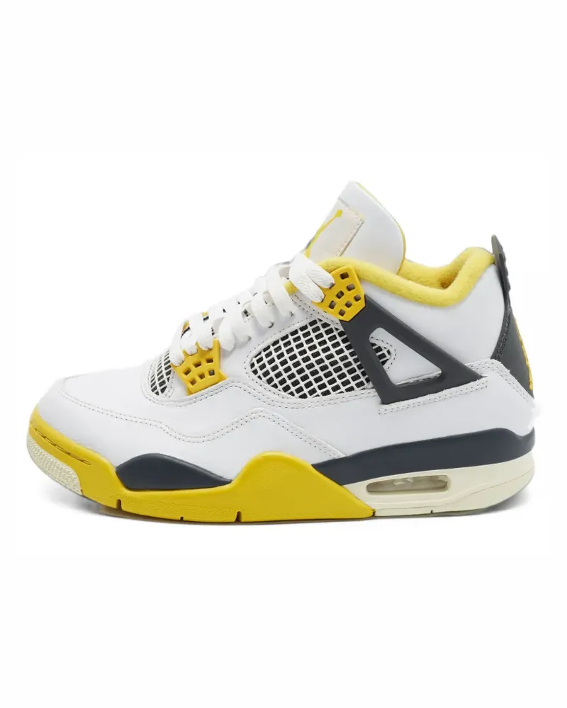 Jordan 4 Retro Vivid Sulfur Sneakers - Weiß Weiß