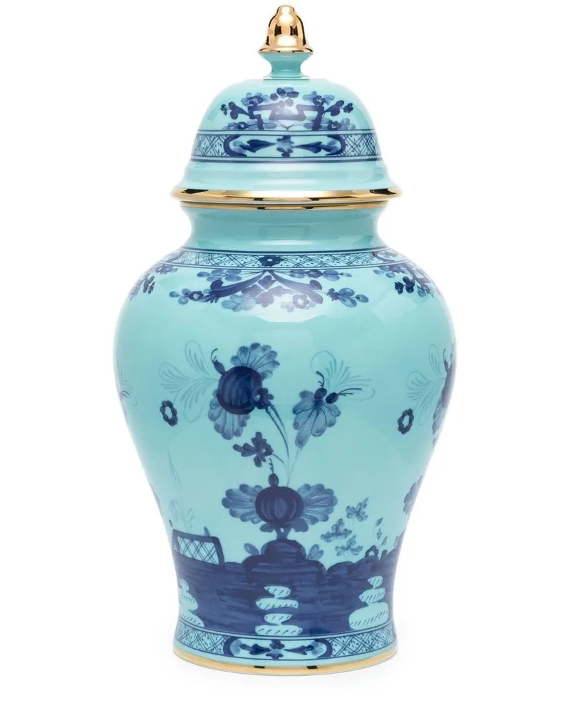 Ginori 1735 Oriente Italiano Vase Blau