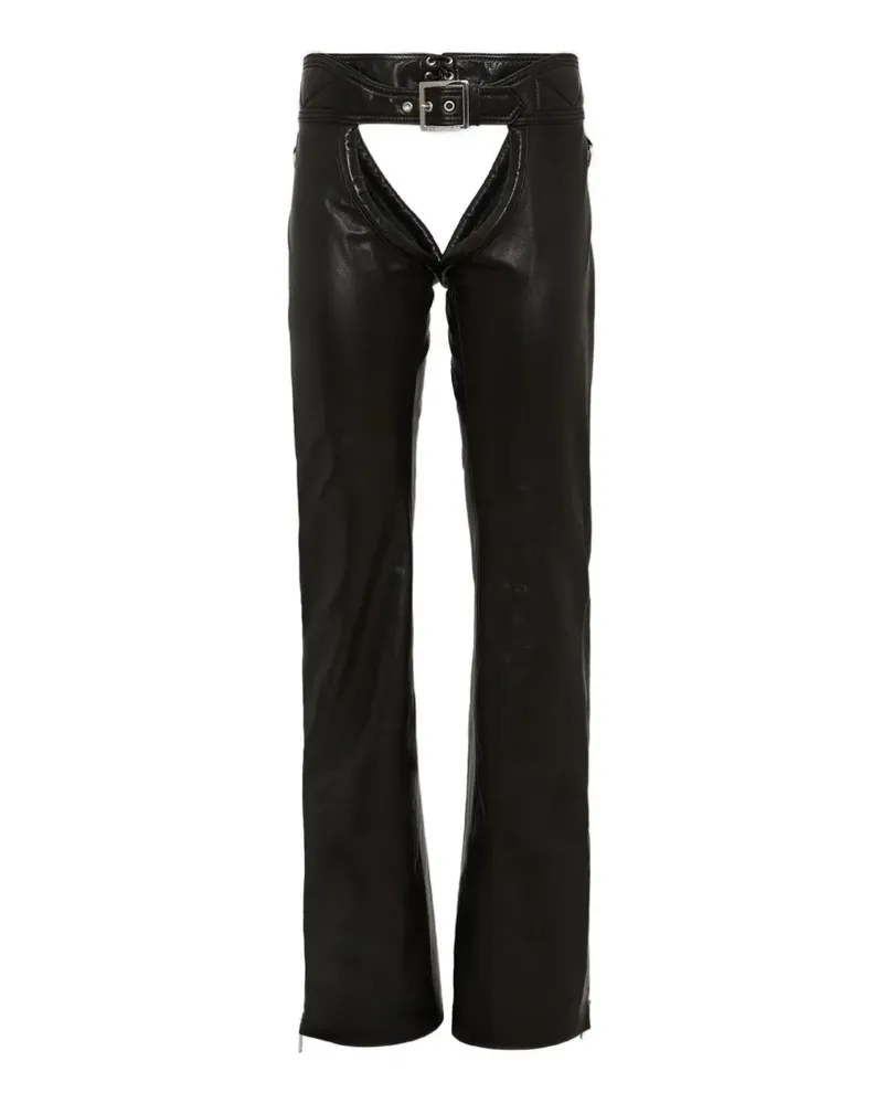 Dsquared2 Lederhose mit Gürtel - Schwarz Schwarz