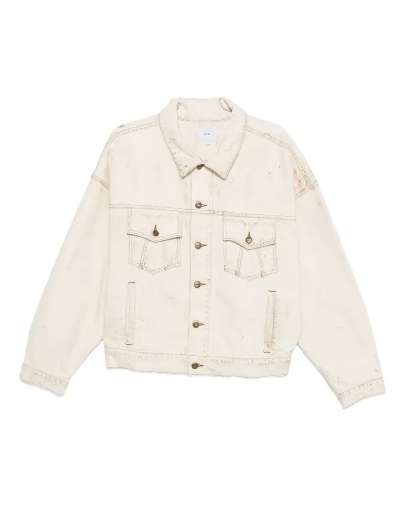 RHUDE distressed denim jacket - Nude Nude
