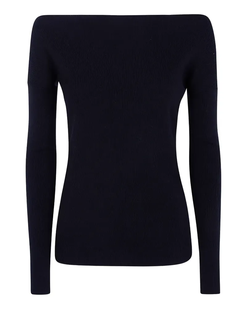 P.A.R.O.S.H. P.A.R.O H. Gerippter One-Shoulder-Pullover - Schwarz Schwarz