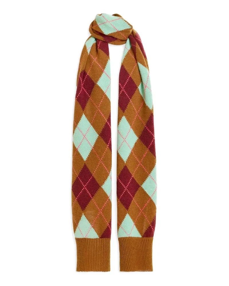 Essentiel Schal aus Argyle-Jacquard - Orange Orange