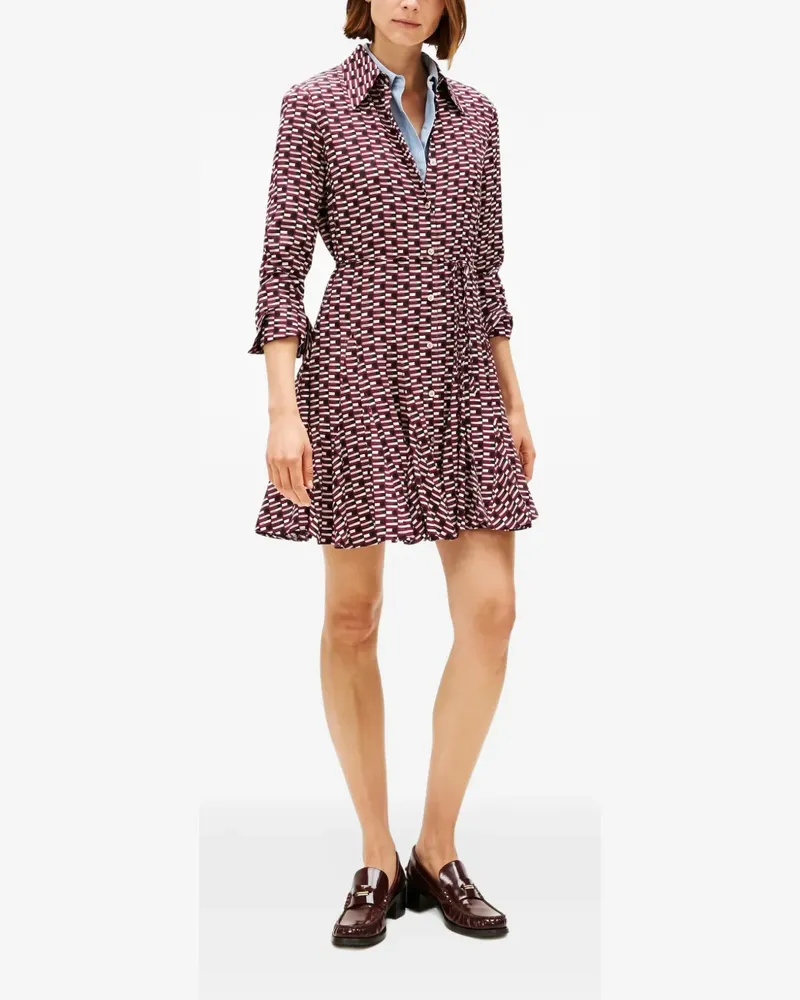 Tommy Hilfiger Minikleid aus veganem Leder - Rot Rot