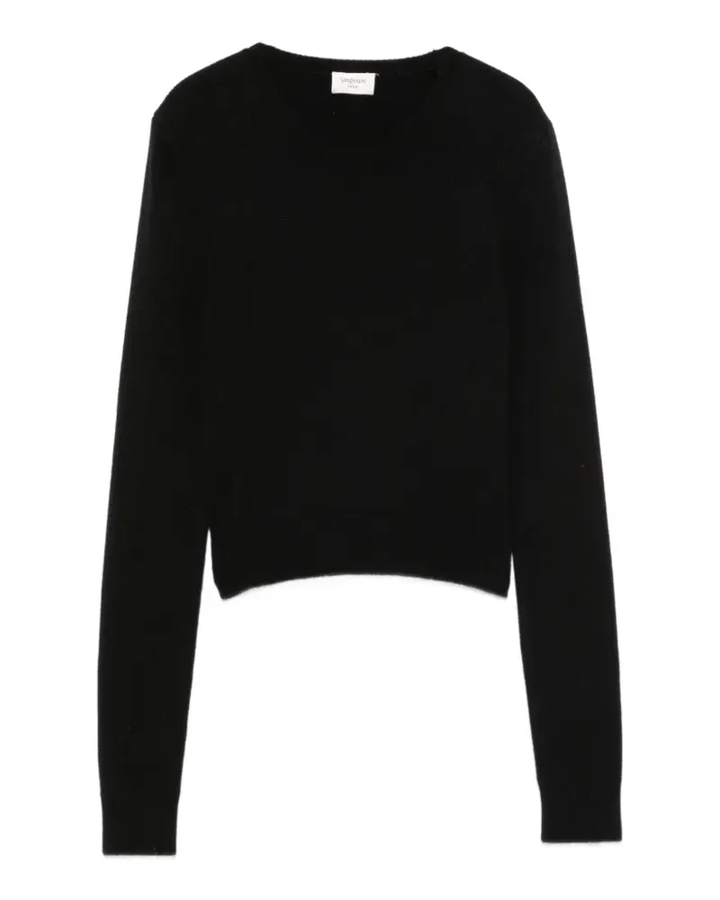 Saint Laurent Pullover mit rundem Ausschnitt - Schwarz Schwarz