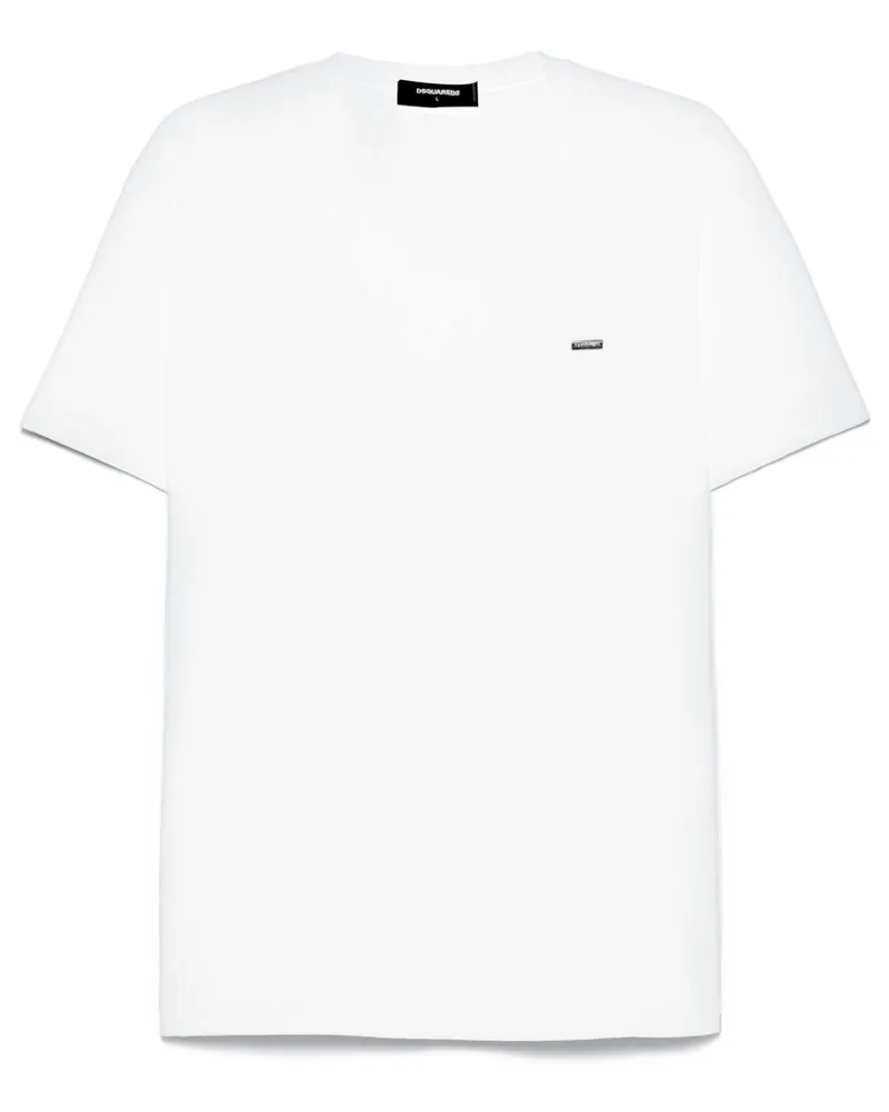 Dsquared2 T-Shirt mit V-Ausschnitt - Weiß Weiß