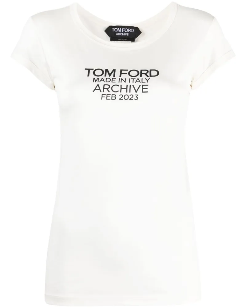 Tom Ford T-Shirt mit Logo-Print - Weiß Weiß