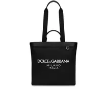 Shopper mit Logo-Print - Schwarz