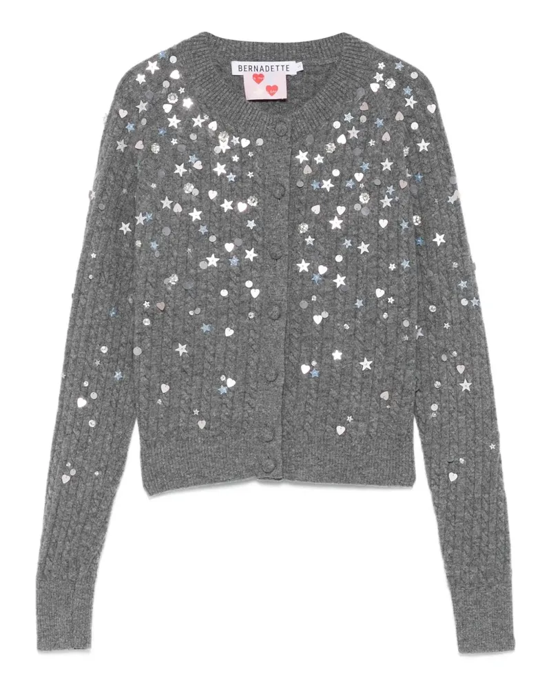 BERNADETTE cable-knit cardigan - Grau Grau