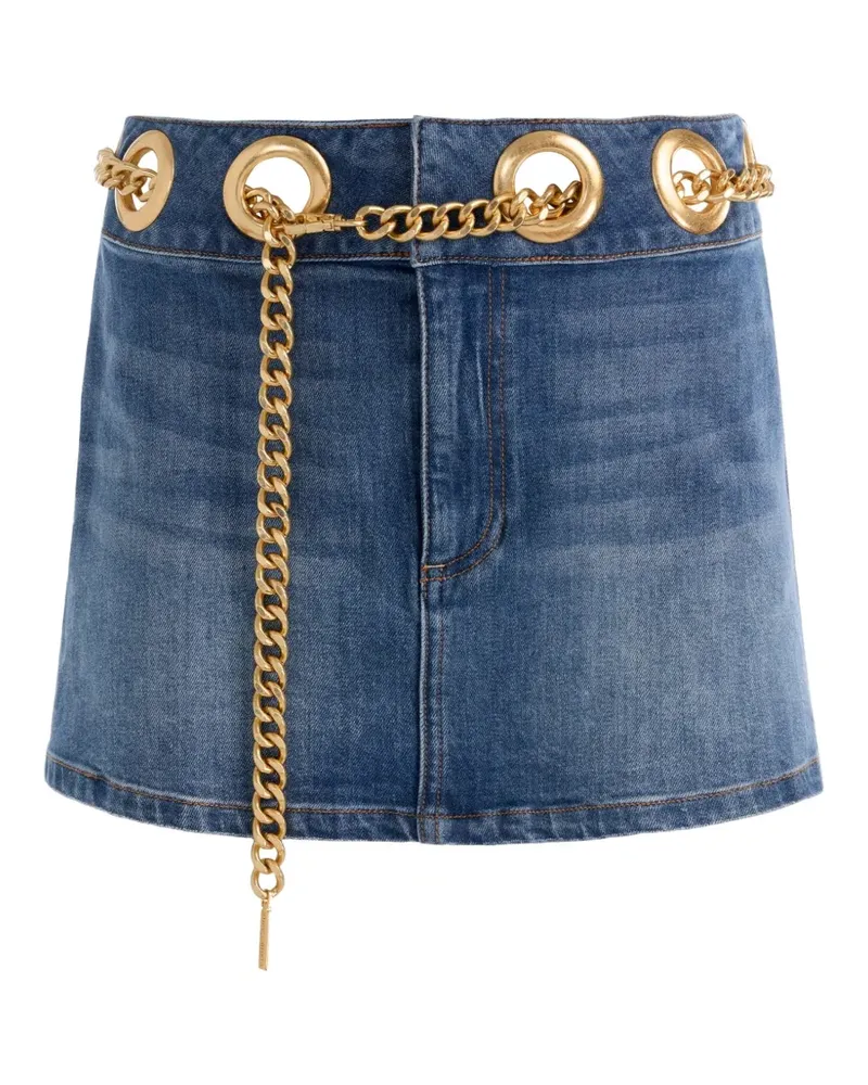 Alice + Olivia Morgana chain-belt mini skirt - Blau Blau