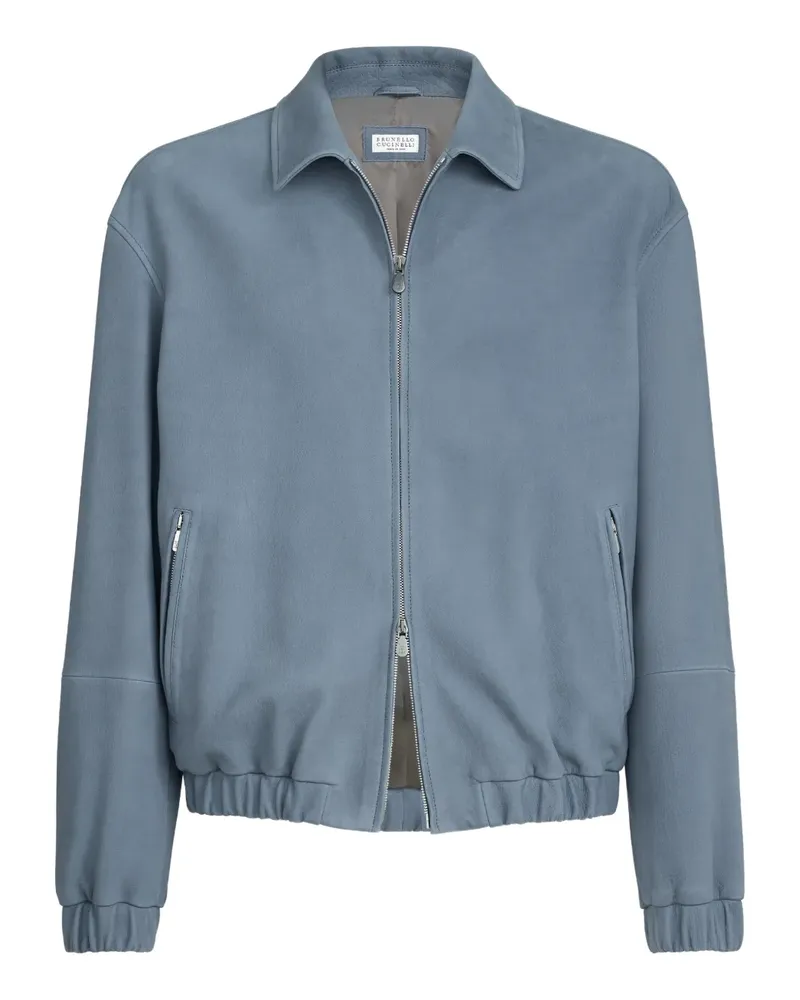 Brunello Cucinelli Jacke mit Reißverschluss - Blau Blau