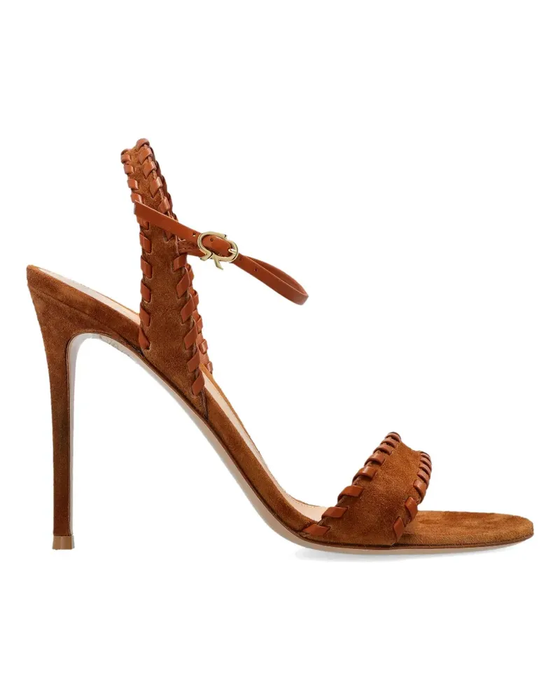Gianvito Rossi braided-detail open-toe sandals - Braun Braun