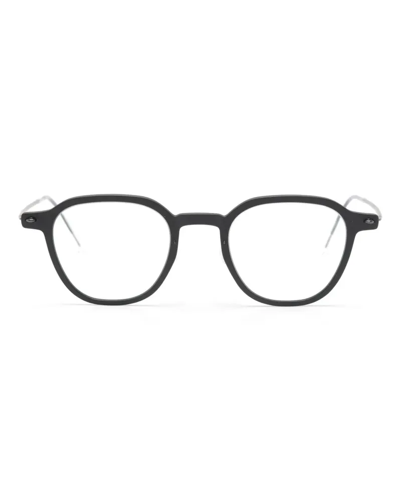 Lindberg Brille mit rundem Gestell - Schwarz Schwarz