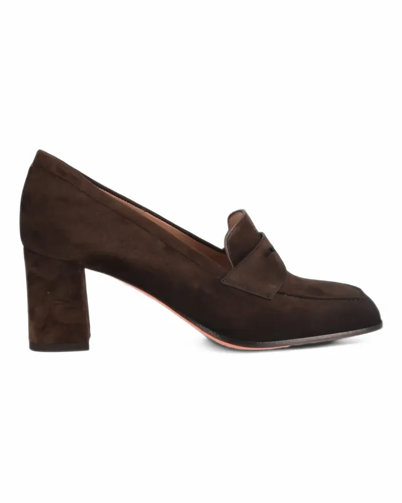 Santoni suede heeled pumps - Braun Braun