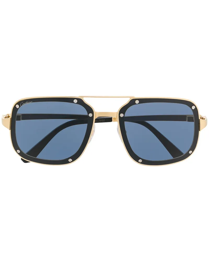 Cartier Eckige Sonnenbrille - Gold Gold