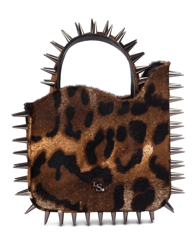 Le Silla Schultertasche mit Leoparden-Print - Braun Braun