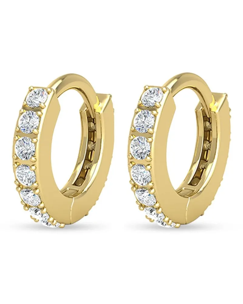 VEYNOU Mini 14kt Gelbgoldcreolen mit Diamanten Gold