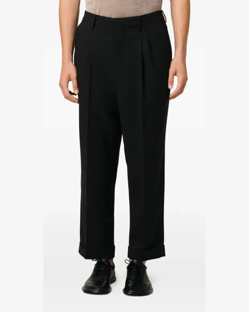 AMI Paris pleated trousers - Schwarz Schwarz