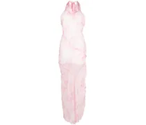 Maxikleid mit Rüschen - Rosa