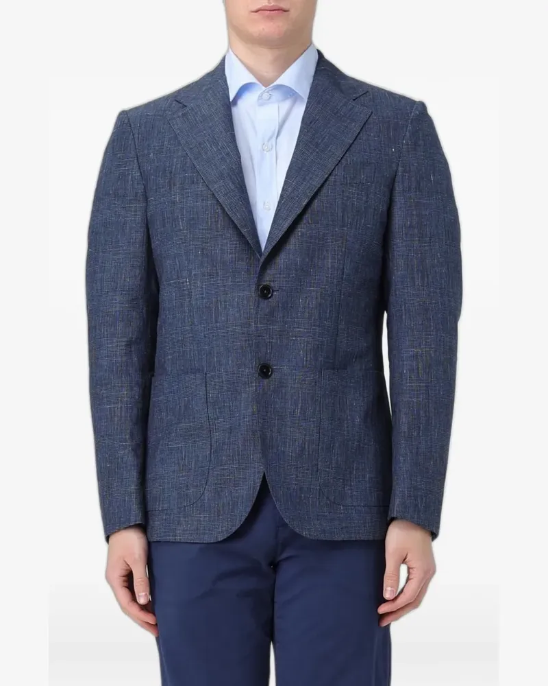 Fay check-pattern blazer - Blau Blau