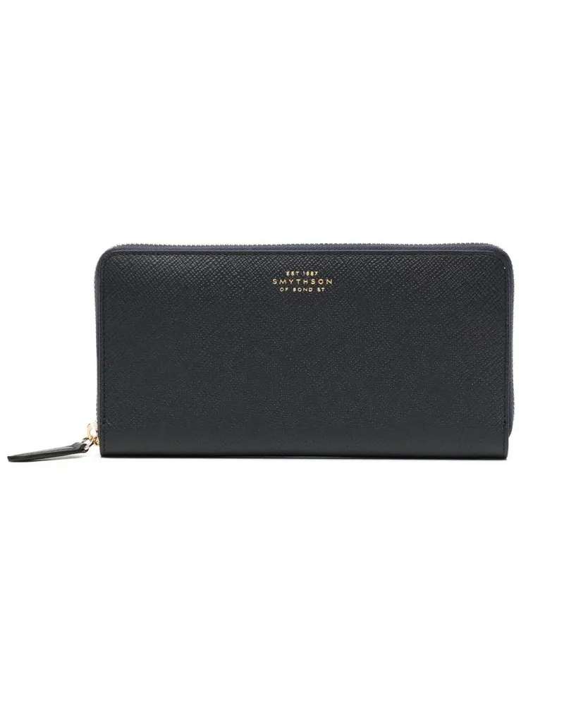 Smythson Portemonnaie mit Reißverschluss - Schwarz Schwarz