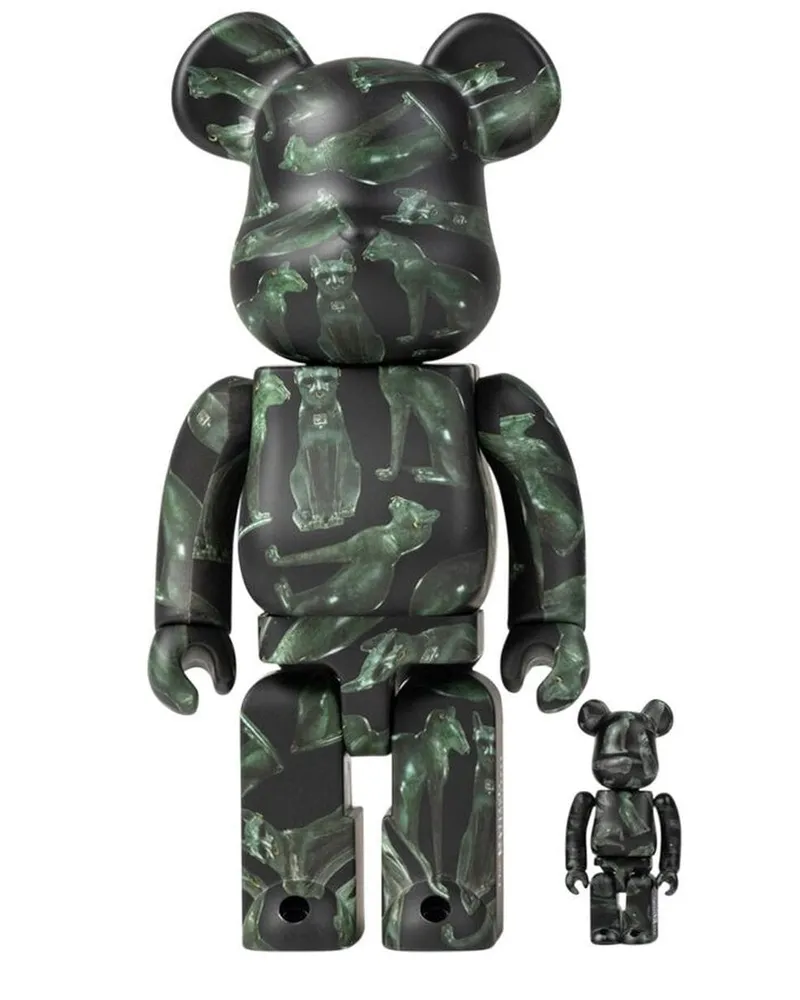 Medicom Toy x The British Museum Gayer-Anderson Cat BE@RBRICK 100% und 400% Figuren-Set Schwarz