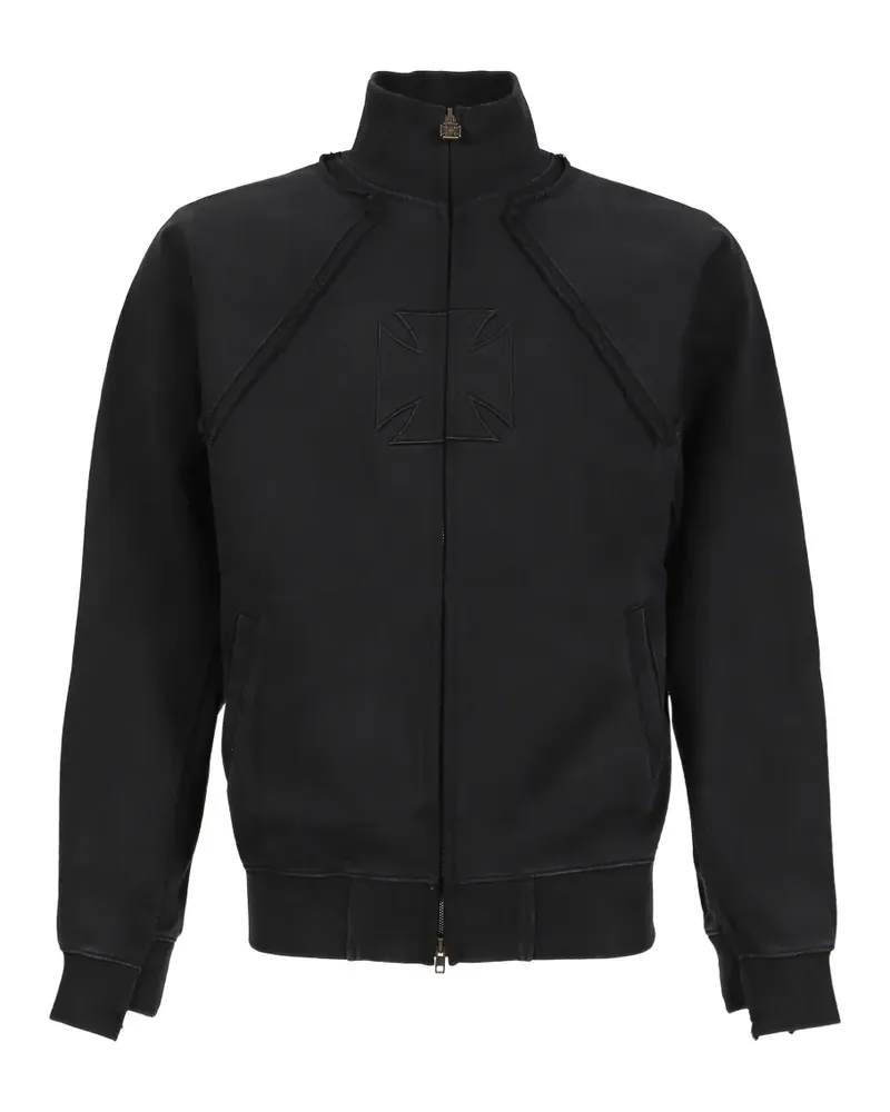 VETEMENTS Sweatshirtjacke mit Logo-Stickerei - Schwarz Schwarz