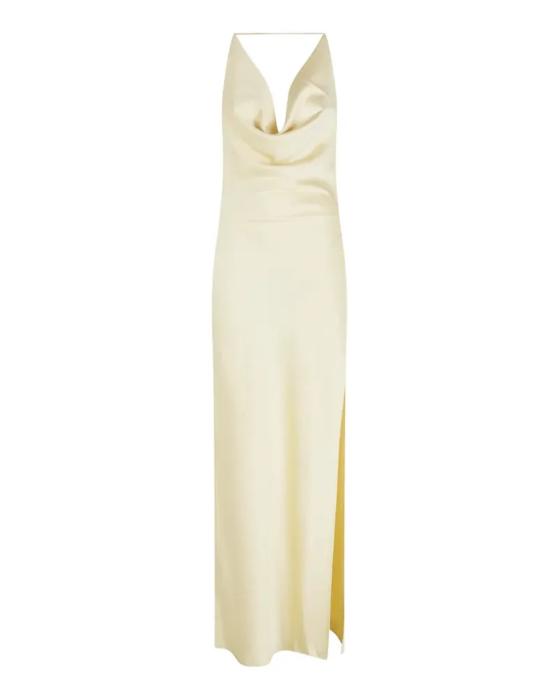 ANDAMANE Maxikleid mit Schalkragen - Nude Nude