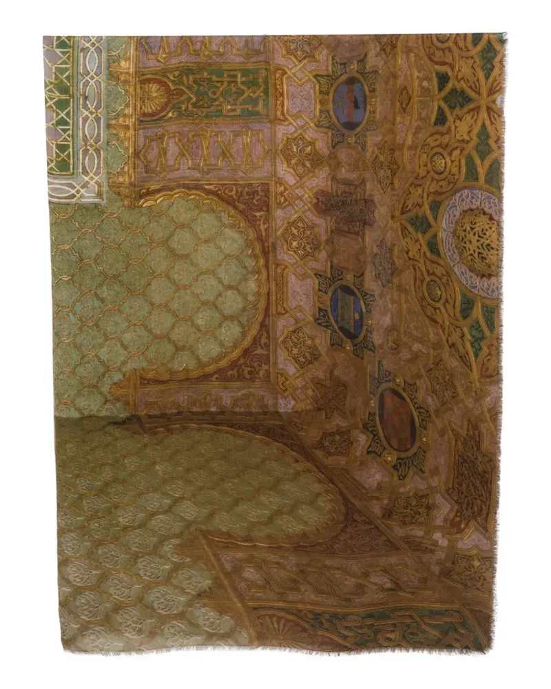 Faliero Sarti Schal mit geometrischem Print - Braun Braun