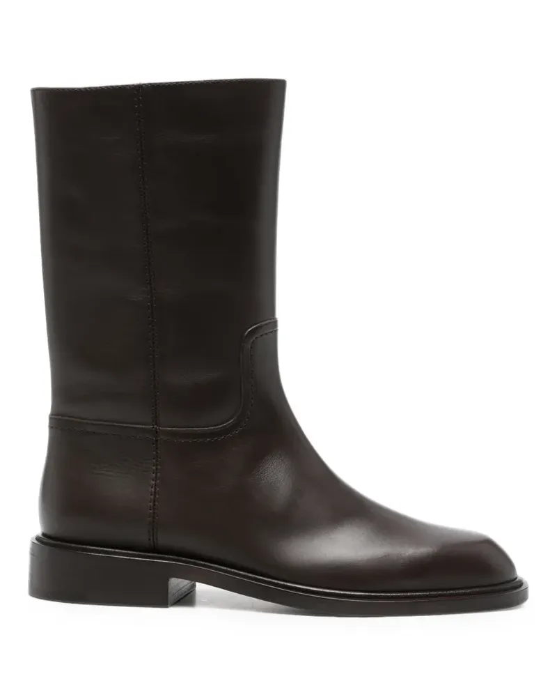 Co Stiefel mit Ziernähten - Braun Braun