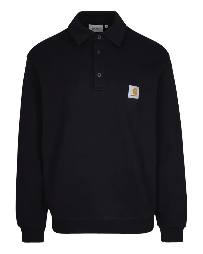 Carhartt WIP Poloshirt mit Logo-Patch - Schwarz Schwarz