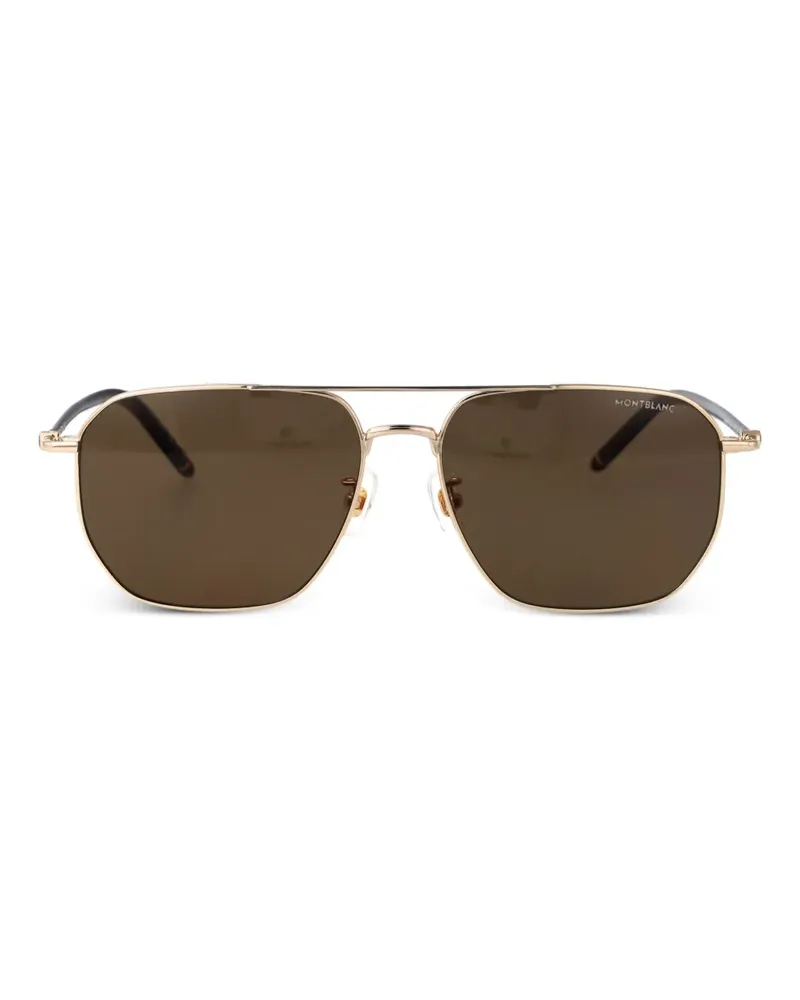 Montblanc MB0367SA Pilotenbrille - Braun Braun