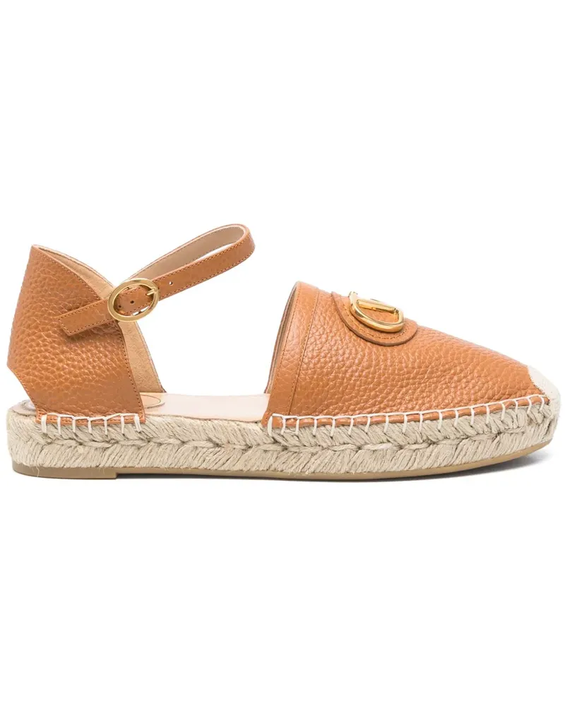 Valentino Garavani Espadrilles mit Logo-Schild - Nude Nude