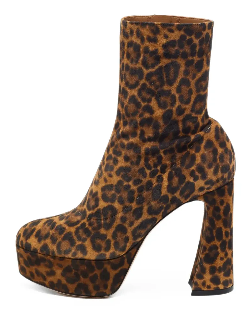 Gianvito Rossi Holly leopard-print ankle boots - Braun Braun