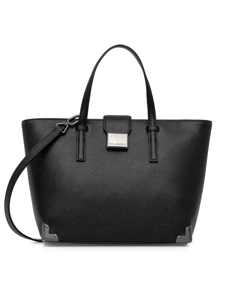 Karl Lagerfeld logo-plaque tote bag - Schwarz Schwarz