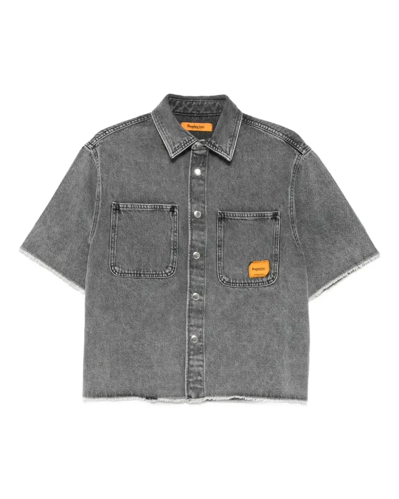 Replay frayed-edge shirt - Grau Grau