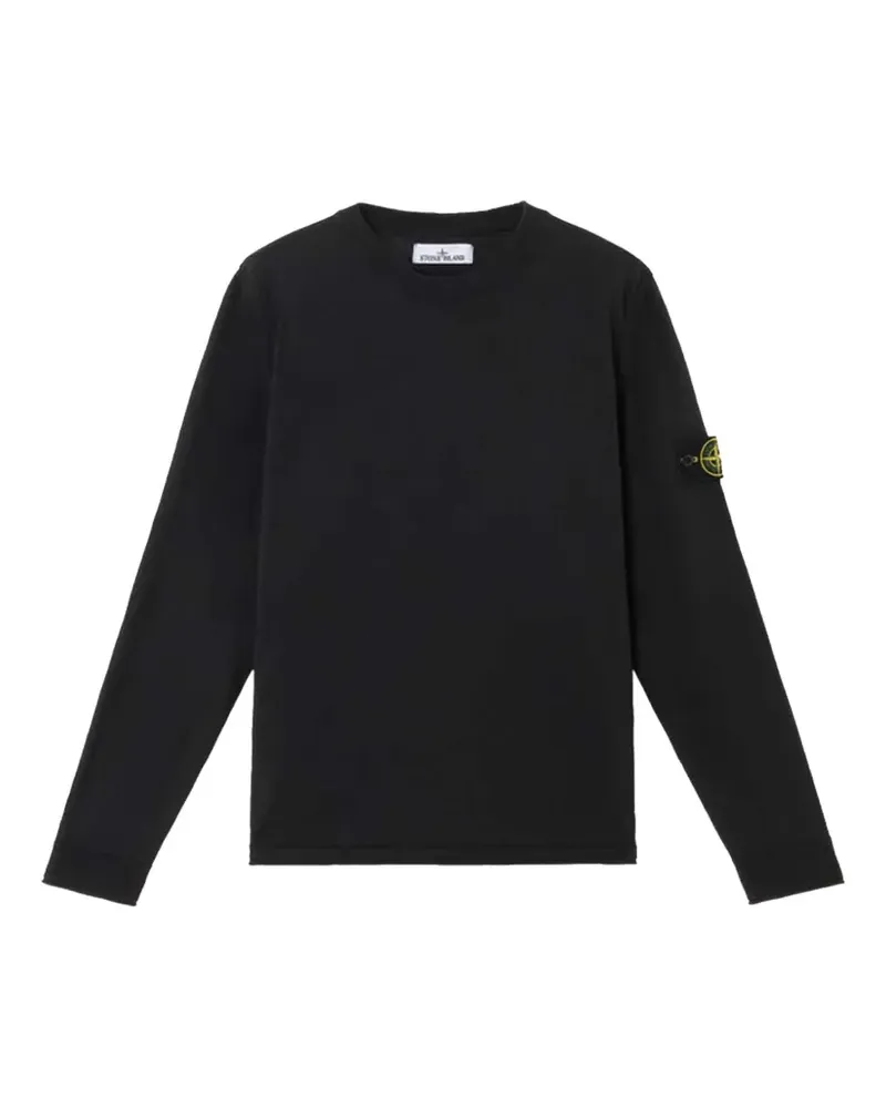 Stone Island badge long-sleeve knitwear - Schwarz Schwarz