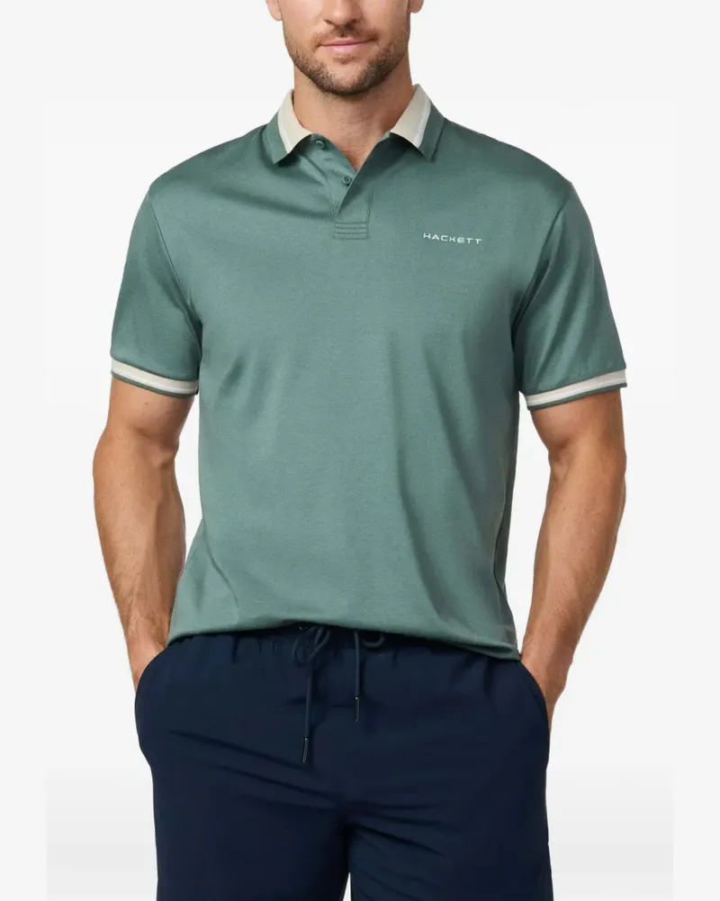 Hackett HS Club Poloshirt mit Besatzstreifen - Grün Grün