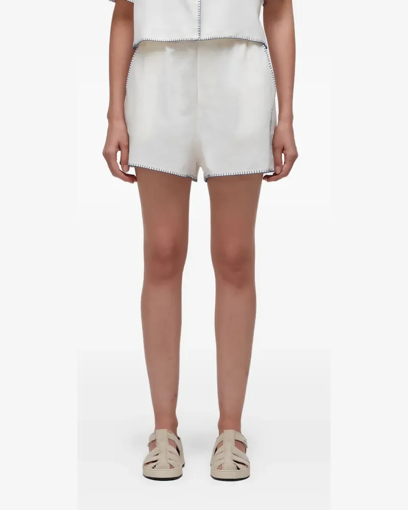 Osklen Bestickte Shorts mit Knoten - Weiß Weiß