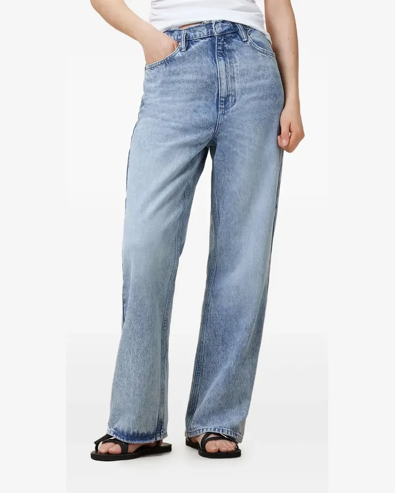 AllSaints Jeans mit ausgefransten Kanten - Blau Blau