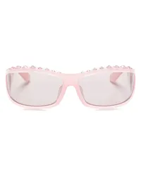 Swarovski Ergonomische Sonnenbrille mit Kristallen Rosa