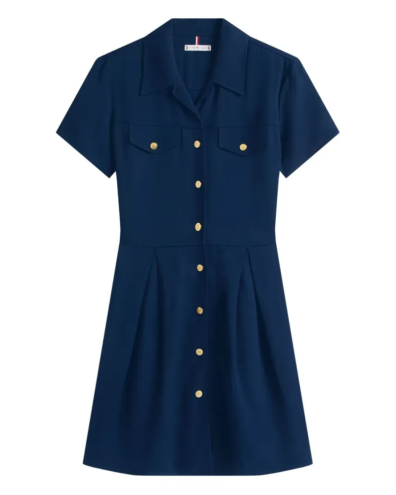 Tommy Hilfiger buttoned-pocketed mini dress - Blau Blau