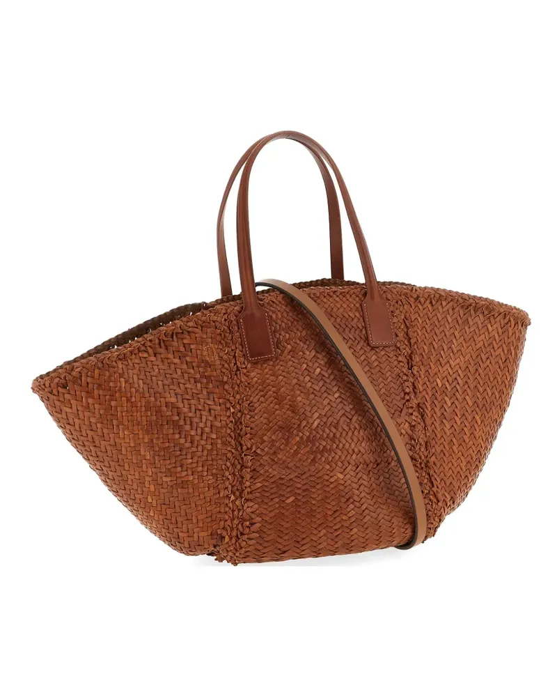 Dragon Diffusion Teresa woven-leather tote bag - Braun Braun