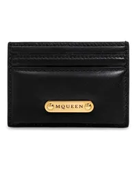 Alexander McQueen Kartenetui mit Logo-Schild Schwarz