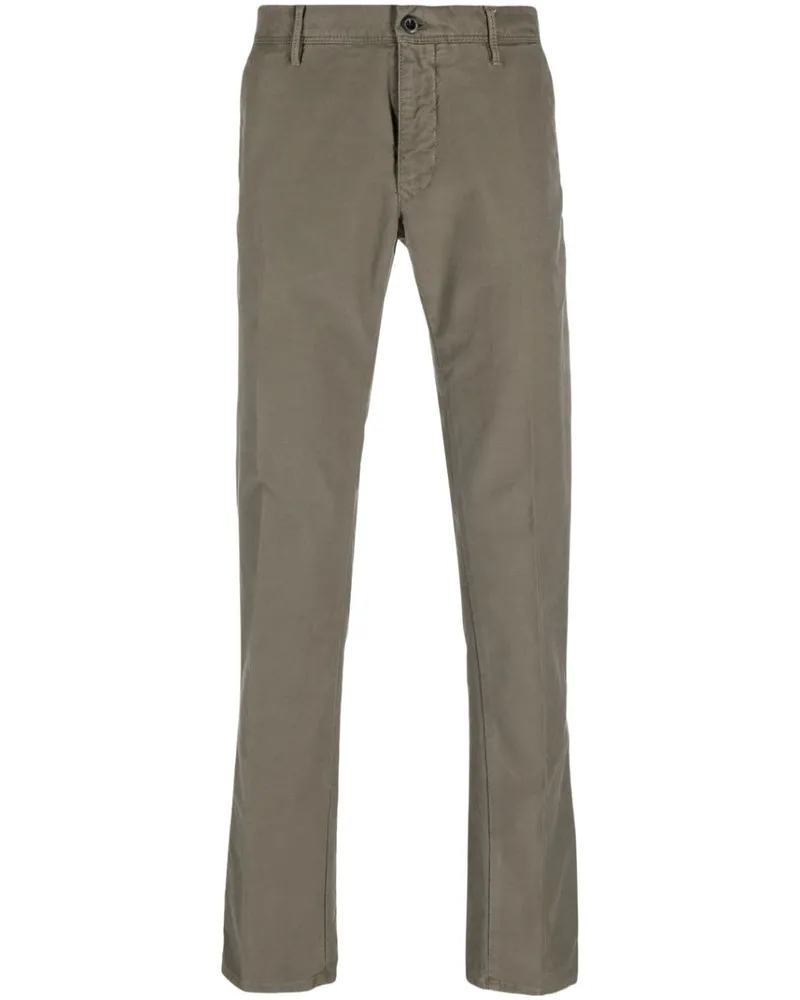 Incotex Straight-Leg-Hose mit Logo-Stickerei - Grün Grün