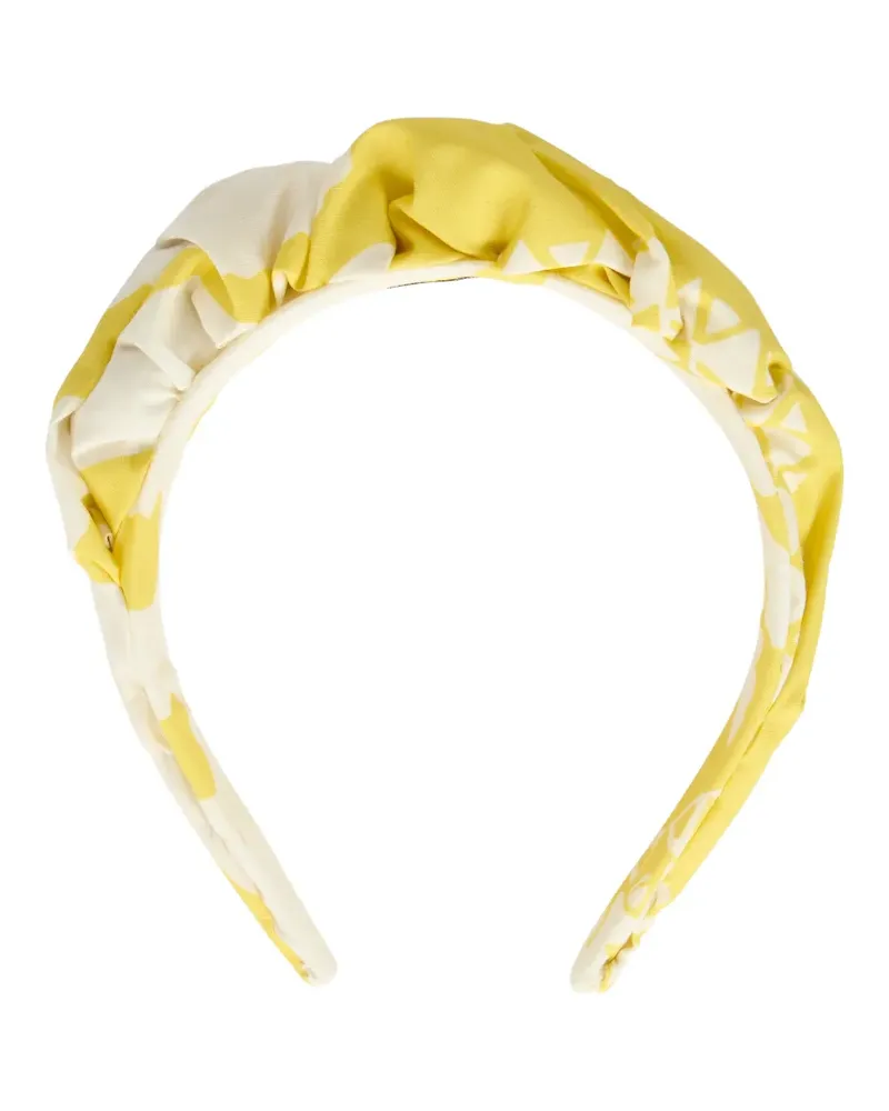 Valentino Garavani knotted print headband - Gelb Gelb