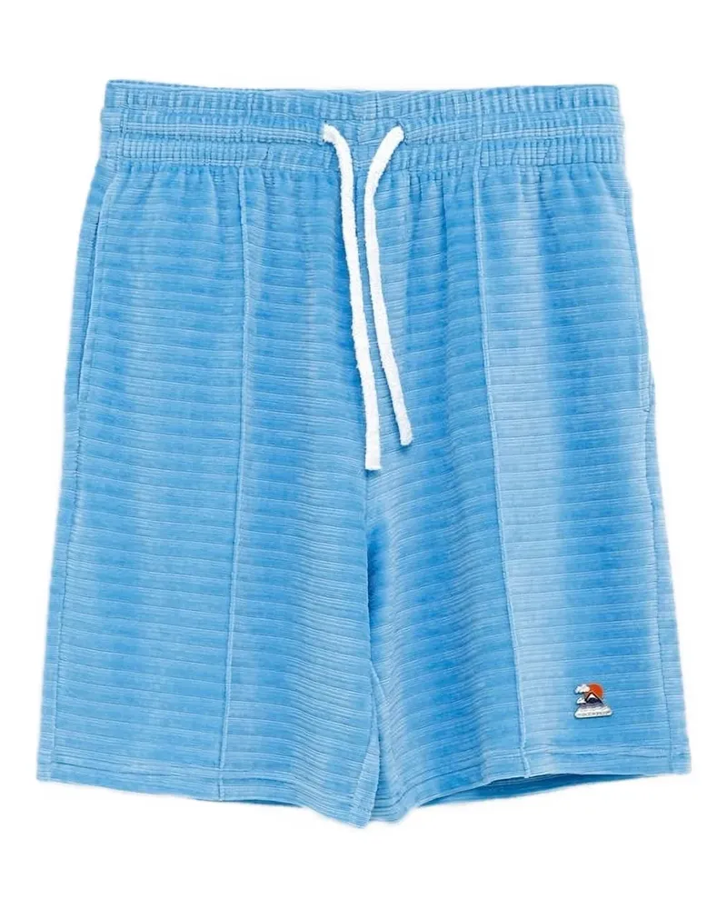 Casablanca Paris Gestreifte Shorts mit Kordelzug - Blau Blau