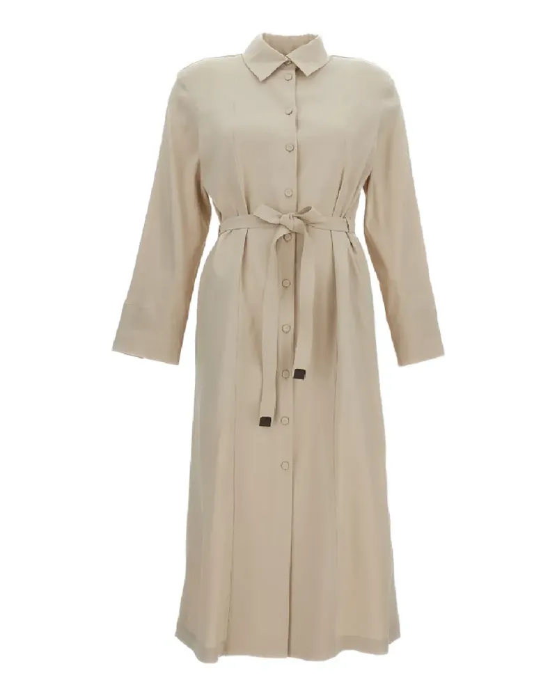 Max Mara belted button-down dress - Nude Nude
