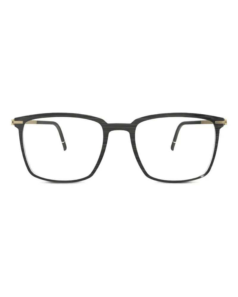 Silhouette Brille mit eckigem Gestell - Schwarz Schwarz