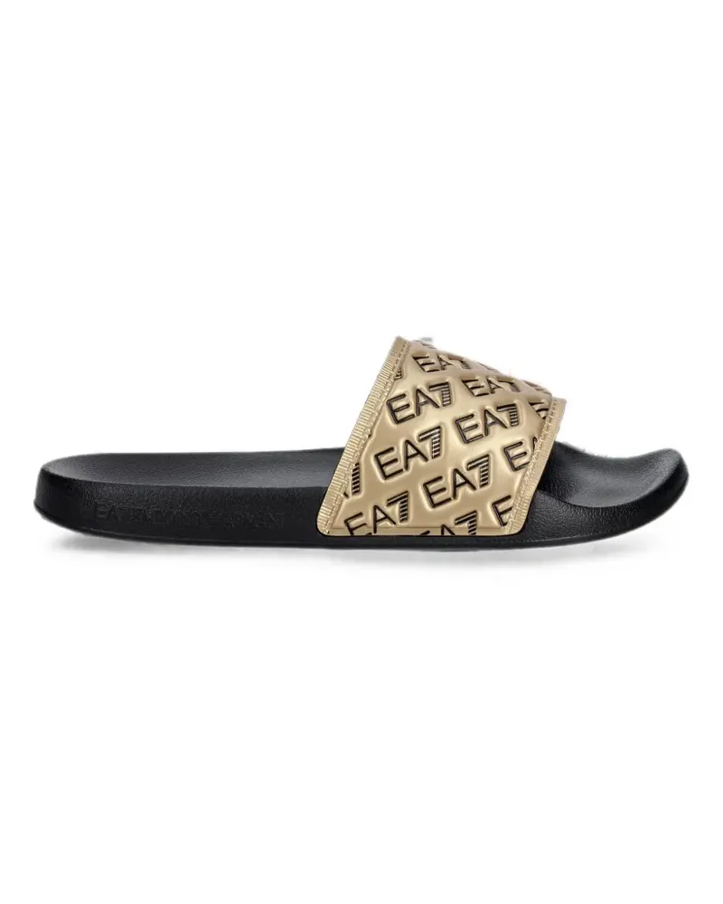 EA7 logo-detail slides - Gold Gold